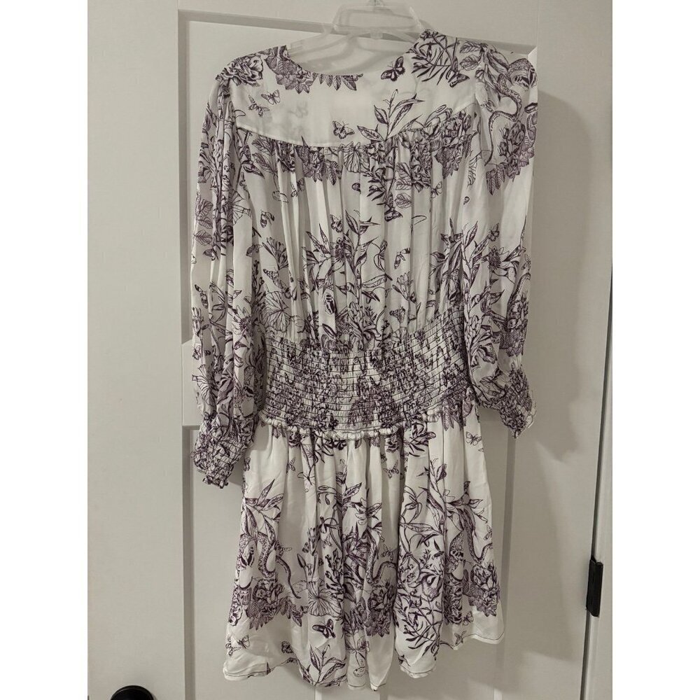7 For All Mankind Long Sleeved Smocked Dress - Floral Print - Size Small - Picture 4 of 8